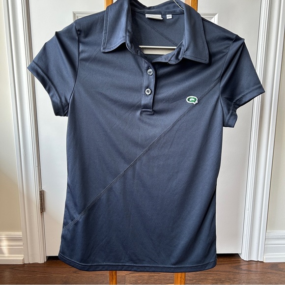 Quagmire Navy Blue Polyester Golf Shirt Women Size Small - Picture 2 of 9